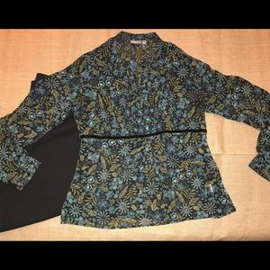 💕 Adorable Floral Print Blouse - Size Large - EUC